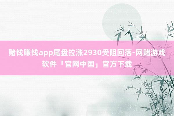 赌钱赚钱app尾盘拉涨2930受阻回落-网赌游戏软件「官网中国」官方下载