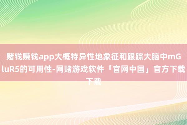 赌钱赚钱app大概特异性地象征和跟踪大脑中mGluR5的可用性-网赌游戏软件「官网中国」官方下载