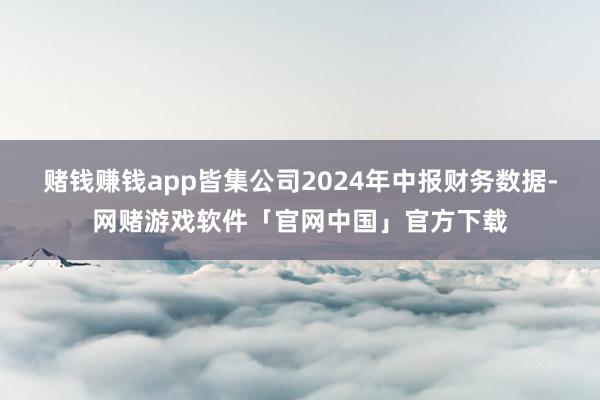 赌钱赚钱app皆集公司2024年中报财务数据-网赌游戏软件「官网中国」官方下载