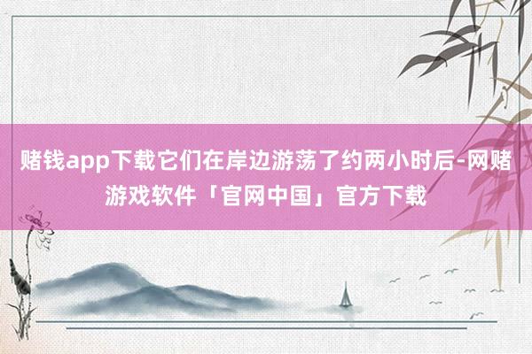 赌钱app下载它们在岸边游荡了约两小时后-网赌游戏软件「官网中国」官方下载