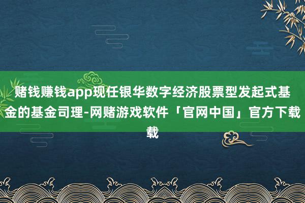 赌钱赚钱app现任银华数字经济股票型发起式基金的基金司理-网赌游戏软件「官网中国」官方下载